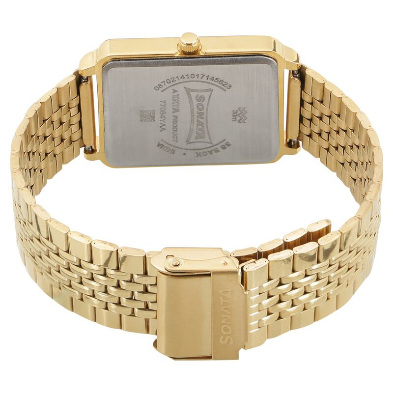 Sonata Quartz Analog Silver Dial Stainless Steel Strap Watch for Men - image number 3