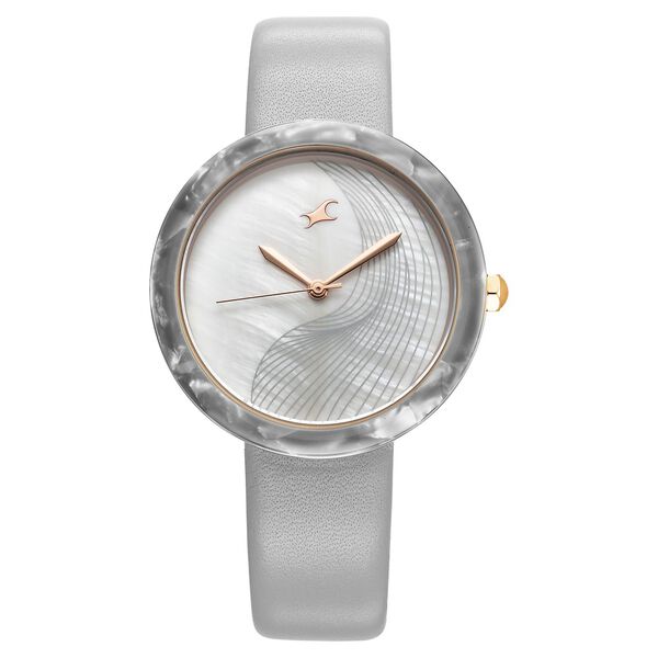 Fastrack Younique Quartz Analog Mother Of Pearl Dial LeatherStrap Watch For Girls - image number 1