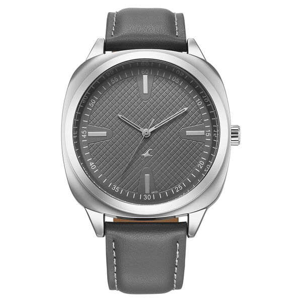Buy Online Fastrack Stunners X Quartz Analog Grey Dial Leather