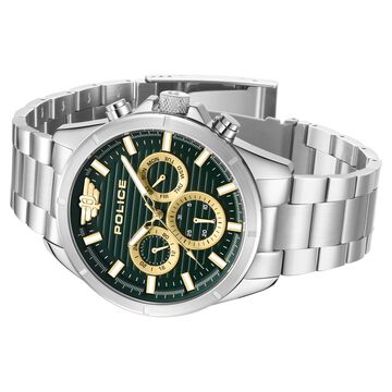 Police Green Dial Quartz Multifunction Watch for Men