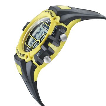 SF Digital Dial Black PU Strap Watch for Men