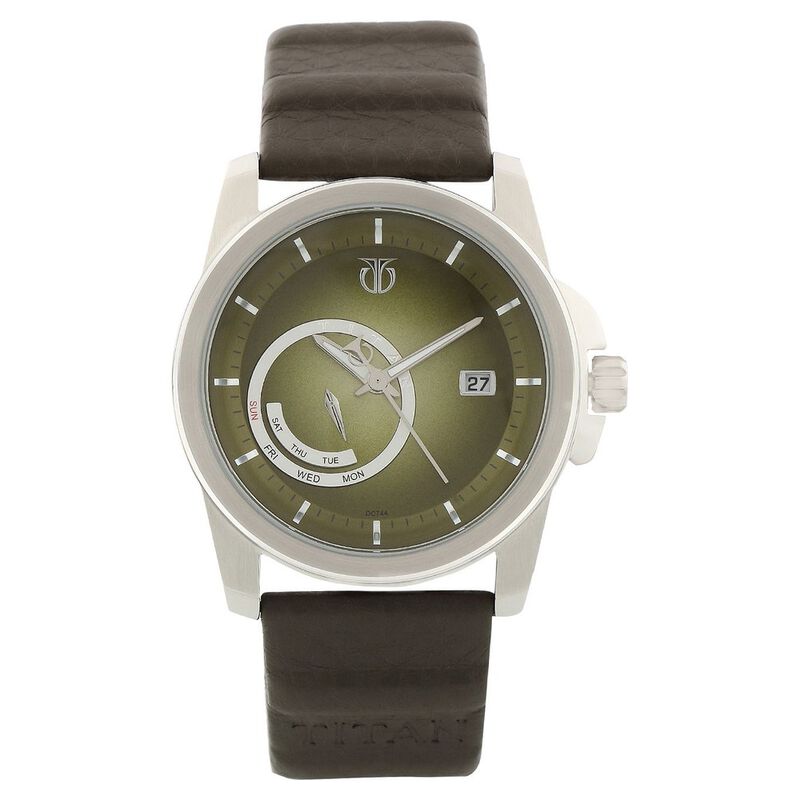Titan Quartz Analog with Date Green Dial Watch for Men