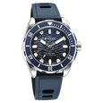 Titan Zero Hour Diver's 300m Automatic Analog with Blue Dial Silver Stainless Steel & Blue FKM Strap Watch for Men - image number 3