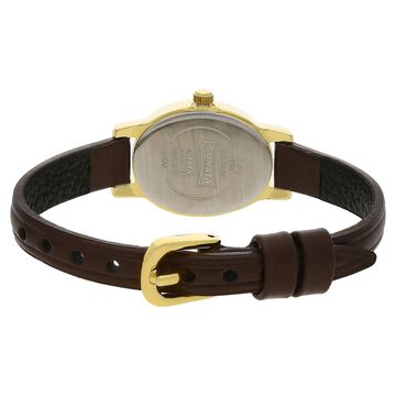 Sonata Quartz Analog Champagne Dial Leather Strap Watch for Women