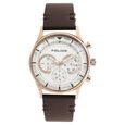 Police Quartz Multifunction Silver Dial Leather Strap Watch for Men - image number 0