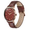 Sonata Jashn Quartz Analog Red Dial Brown Leather Strap Watch For Men - image number 2