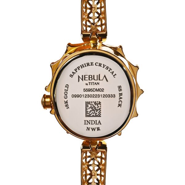Titan Nebula Jewels 18k Gold Analog with Diamonds Watch for Women - image number 3