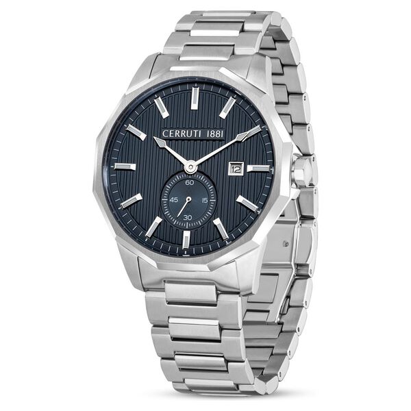 Cerruti 1881 Blue Dial Stainless Steel Strap Watch for Men - image number 1