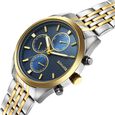 Sonata Magna Quartz Multifunction Blue Dial Two Toned Stainless Steel Strap Watch For Men - image number 2