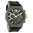 Police Quartz Chronograph Black Dial Leather Strap Watch for Men - image number 1