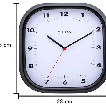 Titan Classic White Wall Clock with Silent Sweep Technology - 30.8 cm x 30.8 cm (Medium)