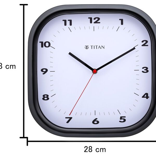 Titan Classic White Wall Clock with Silent Sweep Technology - 30.8 cm x 30.8 cm (Medium) - image number 5
