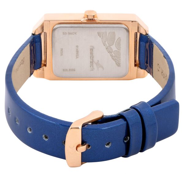 Fastrack Quartz Analog Blue Dial Leather Strap Watch for Girls - image number 3