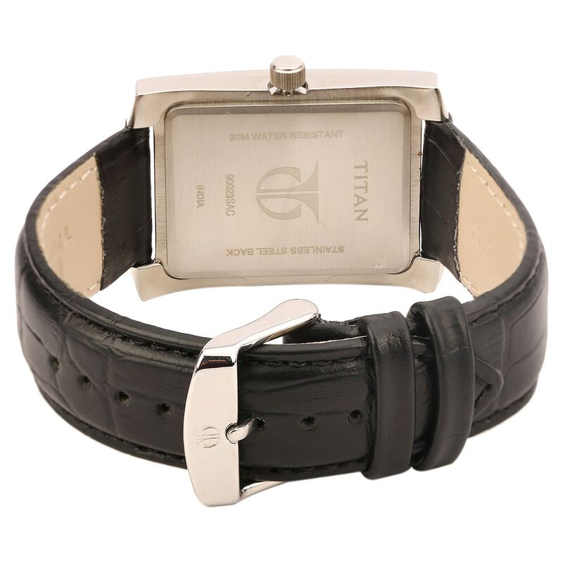 Titan Special White Dial Analog with Day and Date Leather Strap Watch for Men - image number 2