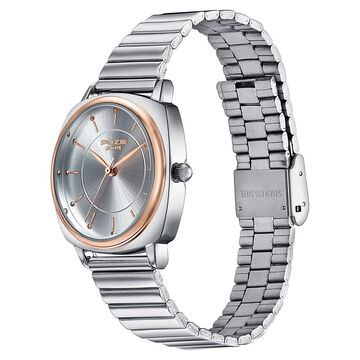 Sonata Poze Quartz Analog Silver Dial Silver Colour Stainless Steel Strap Watch For Women