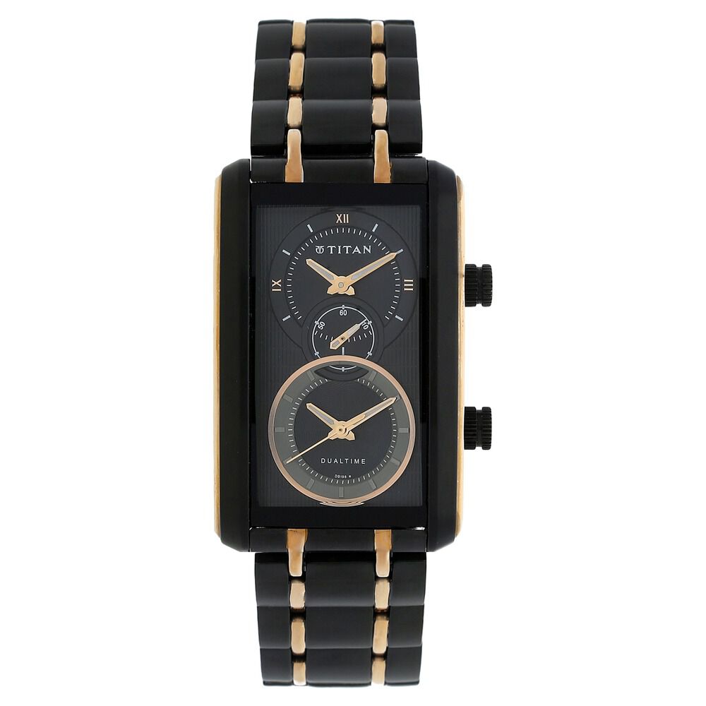 Titan dual time best sale watch