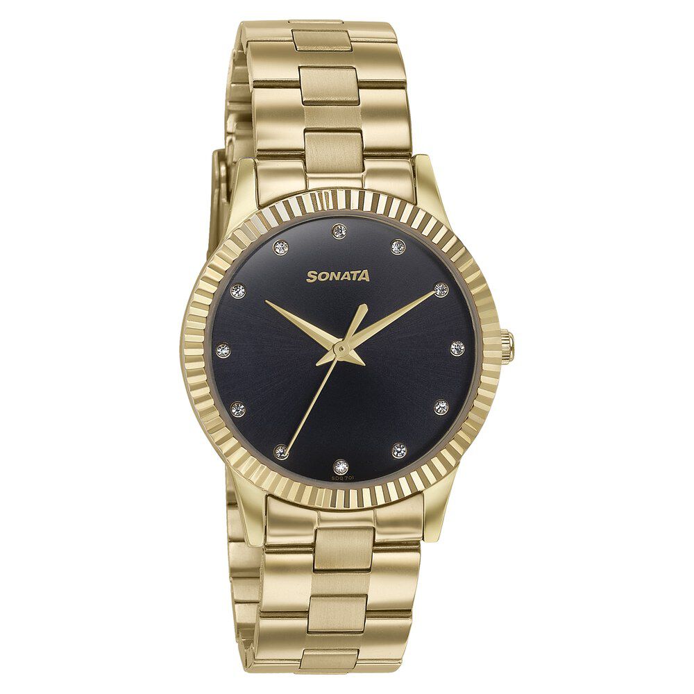 Sonata gold watch for ladies discount