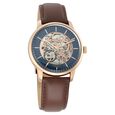 Titan Automatics Blue Dial Brown Leather Strap Watch for Men - image number 0