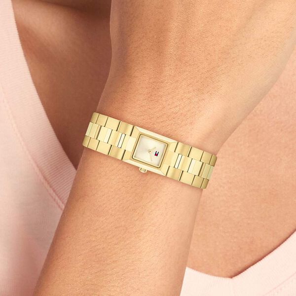Tommy Hilfiger Quartz Analog Champagne Dial Golden Stainless Steel Strap Watch For Women - image number 3