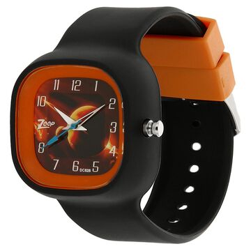 Zoop Analog Watch with Brown Dial & Black Strap for Boys Kids, from House of Titan