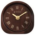 Titan Wooden Table Clock Dark Brown Dial with Silent Sweep Technology - image number 0