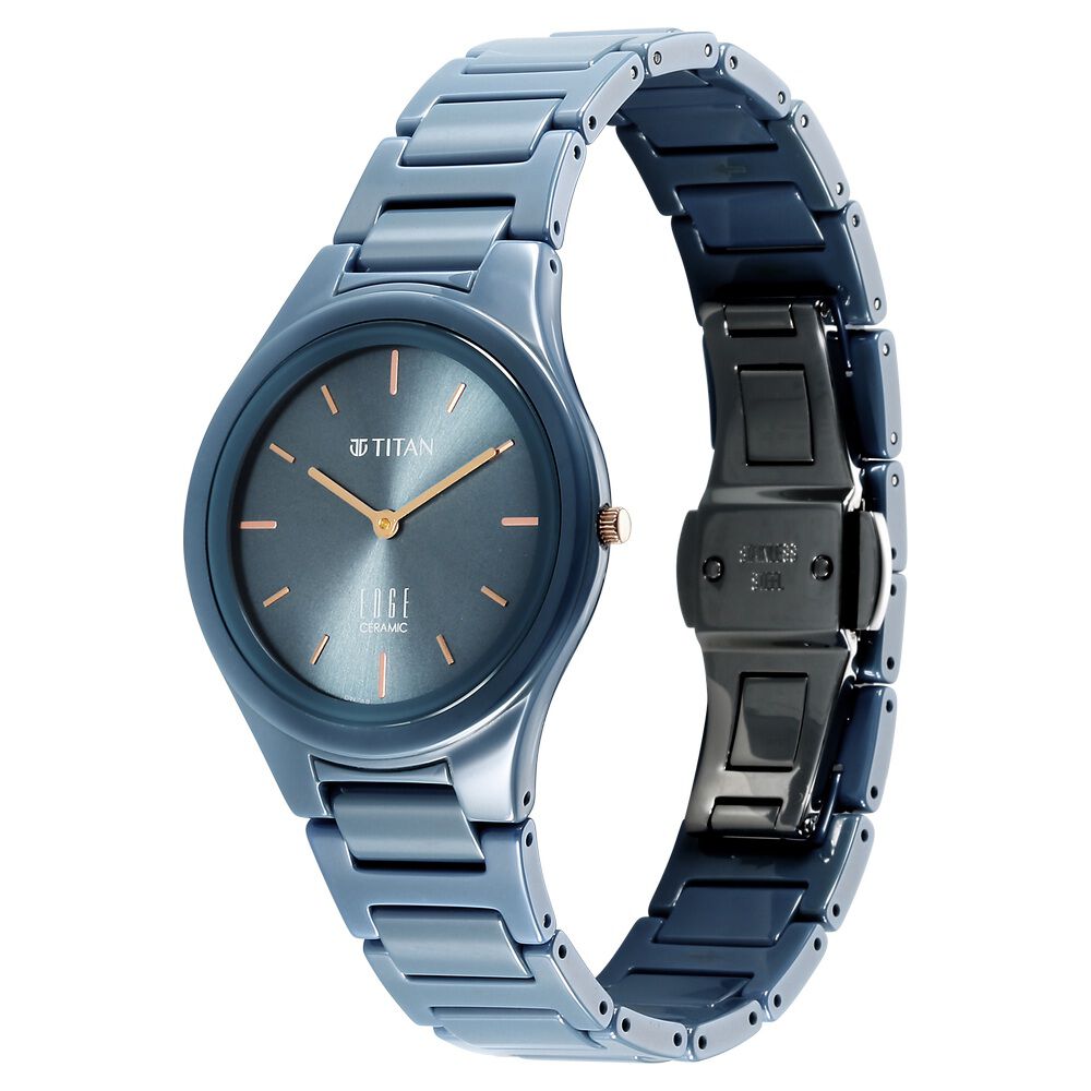 Titan watch edge blue top