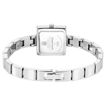 Vyb Successor By Fastrack Quartz Analog White Dial Metal Strap Watch For Girls