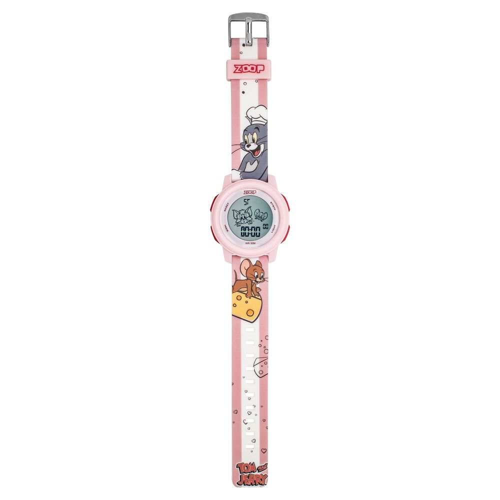 Buy Online Zoop Tom & Jerry Digital Watch with Pink Case and Pink