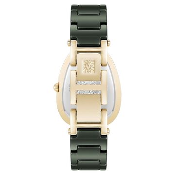 Anne Klein Quartz Analog Green Dial Green Ceramic Strap Watch For Women
