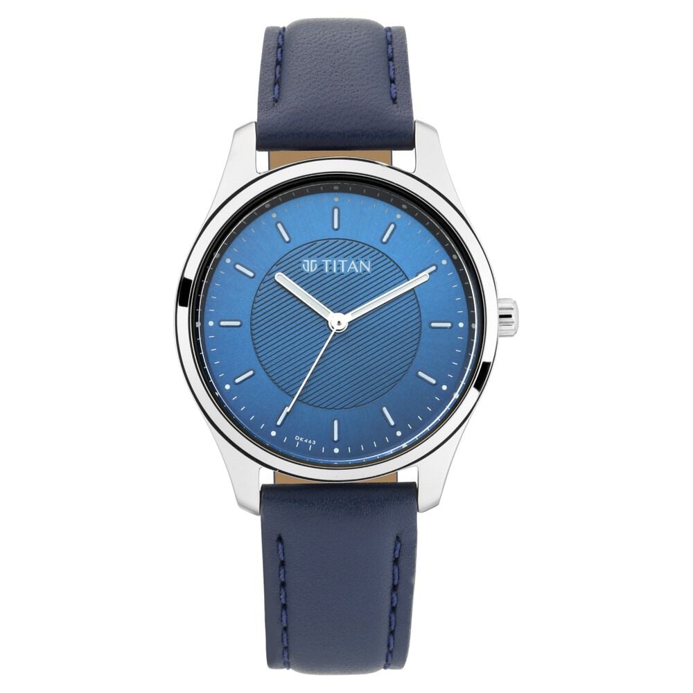 Titan watch shop blue dial