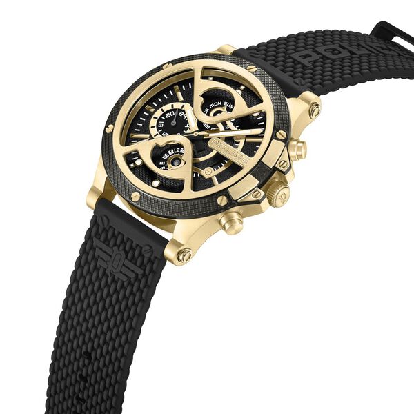 Police Men's Surigao KL Rahul Edition Goldtone and Silicone Strap Watch - image number 2