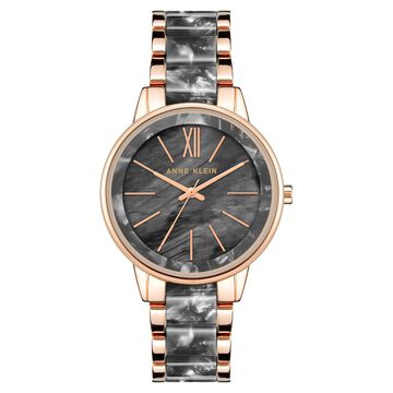 Anne Klein Quartz Analog Grey Dial Two Toned Plastic Strap Watch For Women