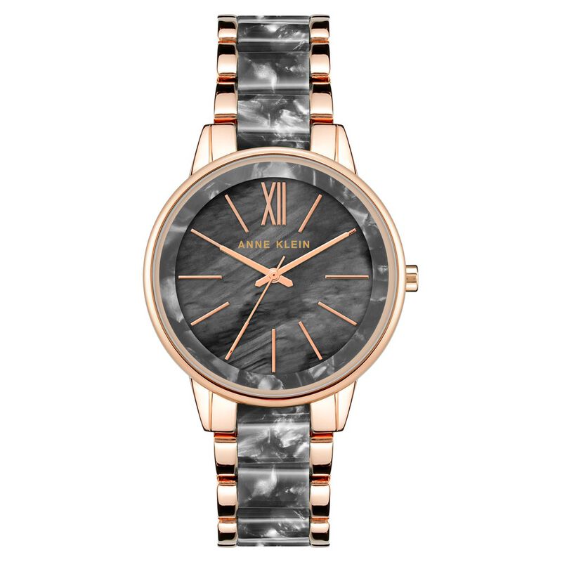 Anne Klein Quartz Analog Grey Dial Two Toned Plastic Strap Watch For Women