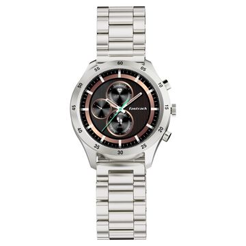 Fastrack Magnus FX2 Unisex Smart Watch With Silver Metal Strap