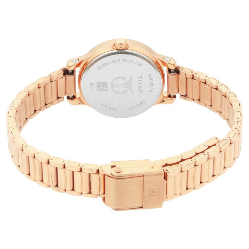 Titan Quartz Analog with Date Silver Dial Stainless Steel Strap Watch for Women - image number 4