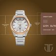 Titan Astral Concealed Automatic Analog with Silver White Dial Stainless Steel Strap Watch for Men - image number 3