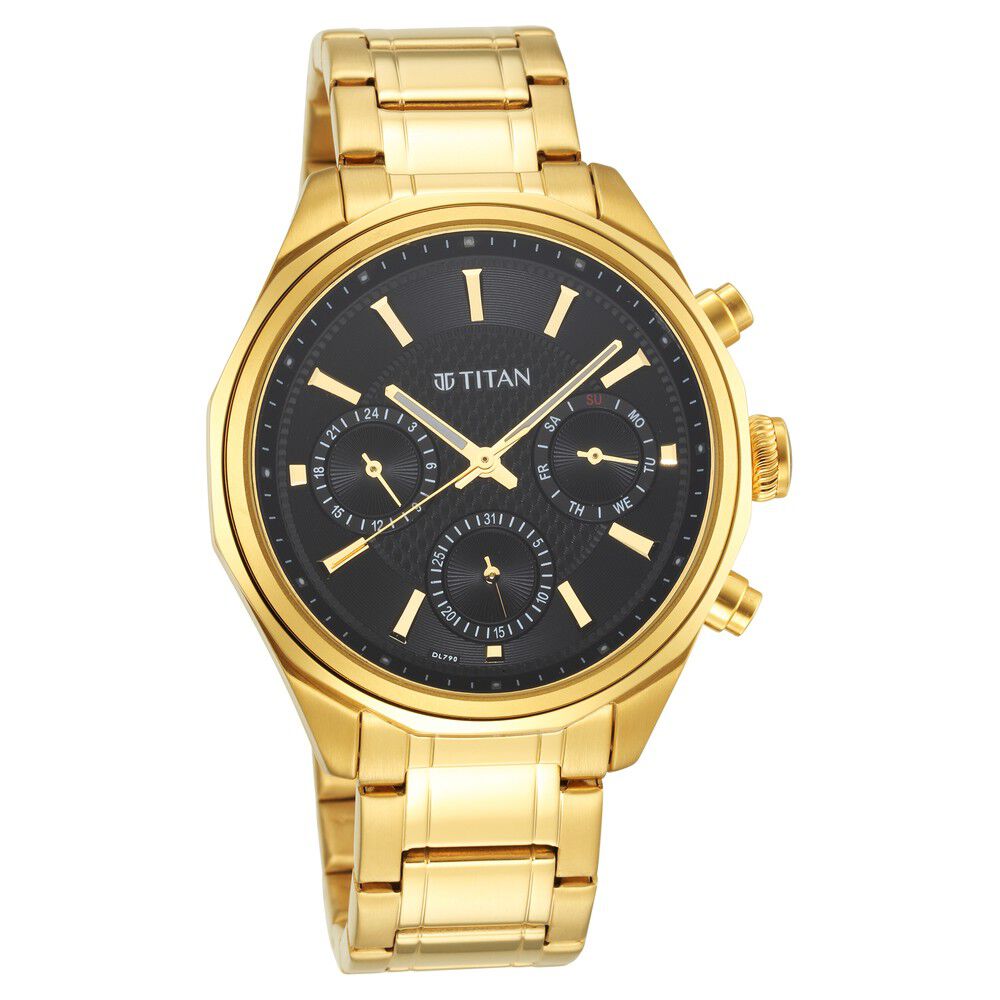 Buy Online Titan Regalia Opulent Silver Dial Quartz Multifunction Stainless Steel Strap watch for Men ns1829ym01 Titan