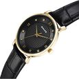 Sonata Wedding Quartz Analog Black Dial Leather Strap Watch For Men - image number 1