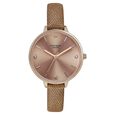 Sonata Poze Quartz Analog Rose Gold Dial Leather Strap Watch for Women - image number 1