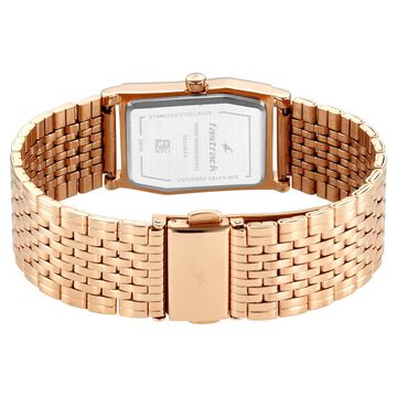 Fastrack Oceanyx 2.0 Analog Watch for Women with Dark Green Dial & Rose Gold Metal Strap