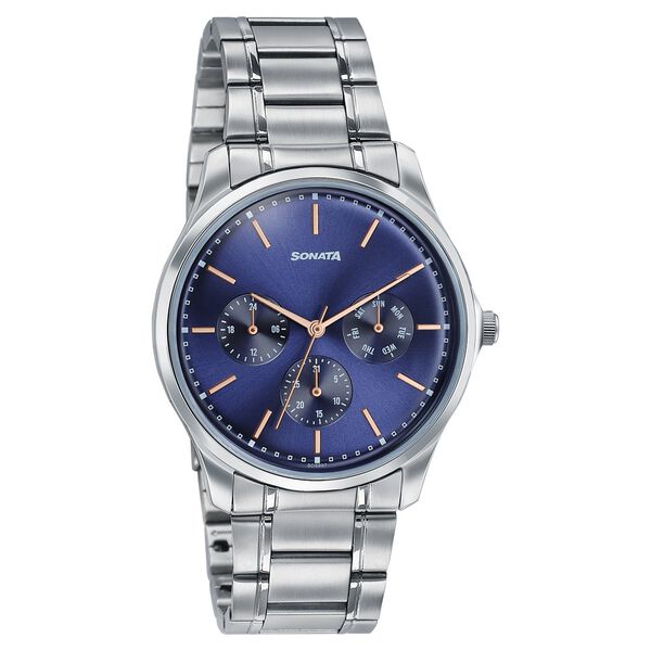 Sonata Men's Work Wear Navy dial Watch - Premium Multifunction design for everyday style - image number 1