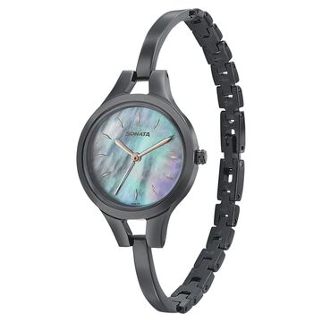 Sonata Onyx Mother of Pearl Dial Women Watch With Stainless Steel Strap