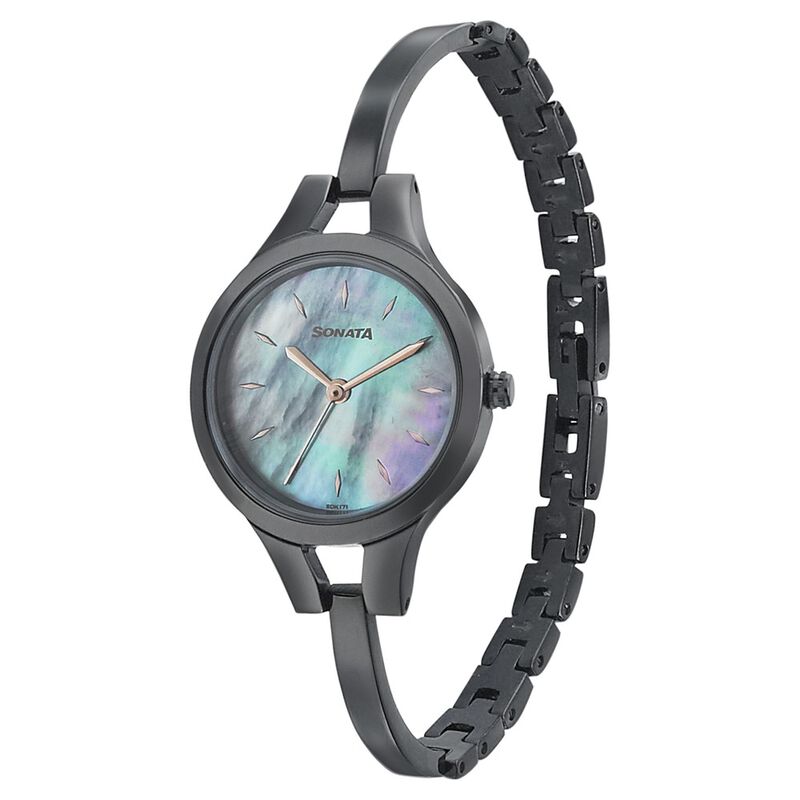 Sonata Onyx Mother of Pearl Dial Women Watch With Stainless Steel Strap - image number 1