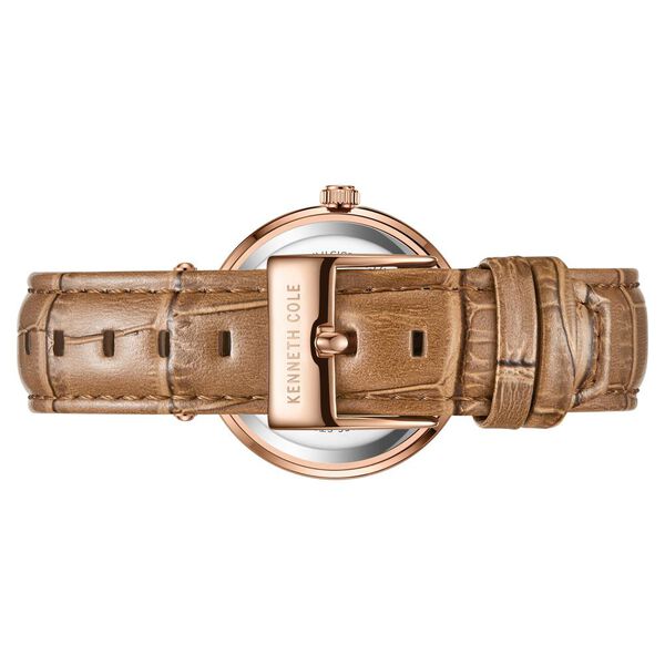 Kenneth Cole Quartz Multifunction Mother of Pearl Dial Leather Strap Watch for Women - image number 2