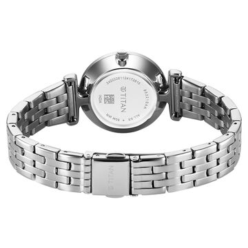 Titan Workmode Quartz Analog Pink Dial Stainless Steel Strap Watch For Women