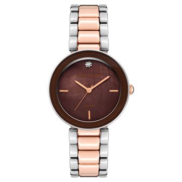 Anne Klein Quartz Analog Brown Dial Metal Strap Watch for Women