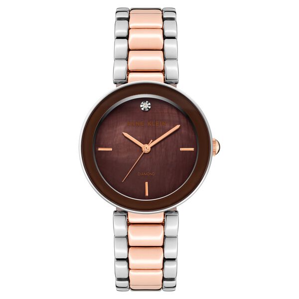 Anne Klein Quartz Analog Brown Dial Metal Strap Watch for Women - image number 0