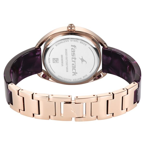 Buy Online Fastrack Younique Quartz Analog Purple Mother Of  display picture 2