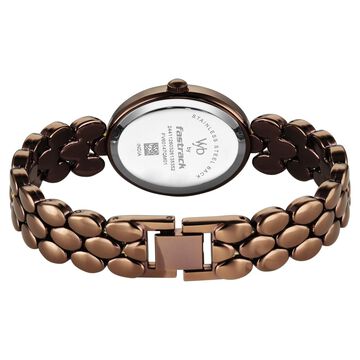 Vyb Enigma By Fastrack Quartz Analog Brown Dial Brown Metal Strap Watch For Girls