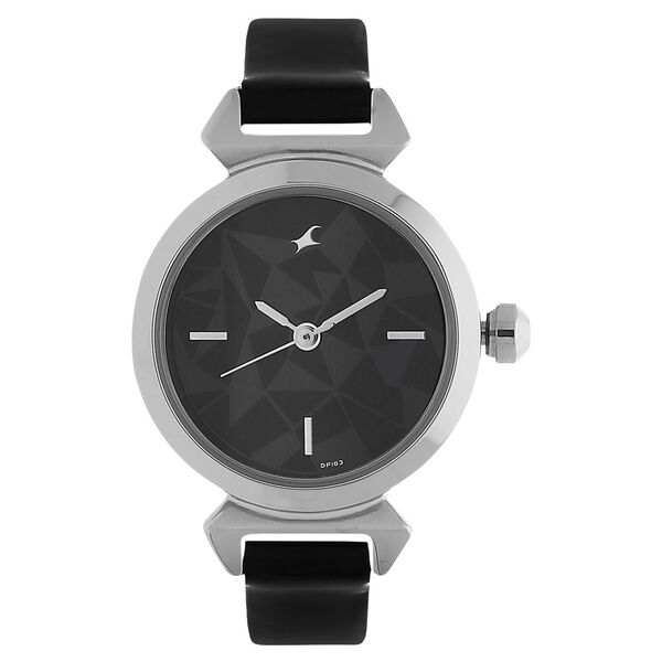 Fastrack Quartz Analog Grey Dial Leather Strap Watch for Girls - image number 0
